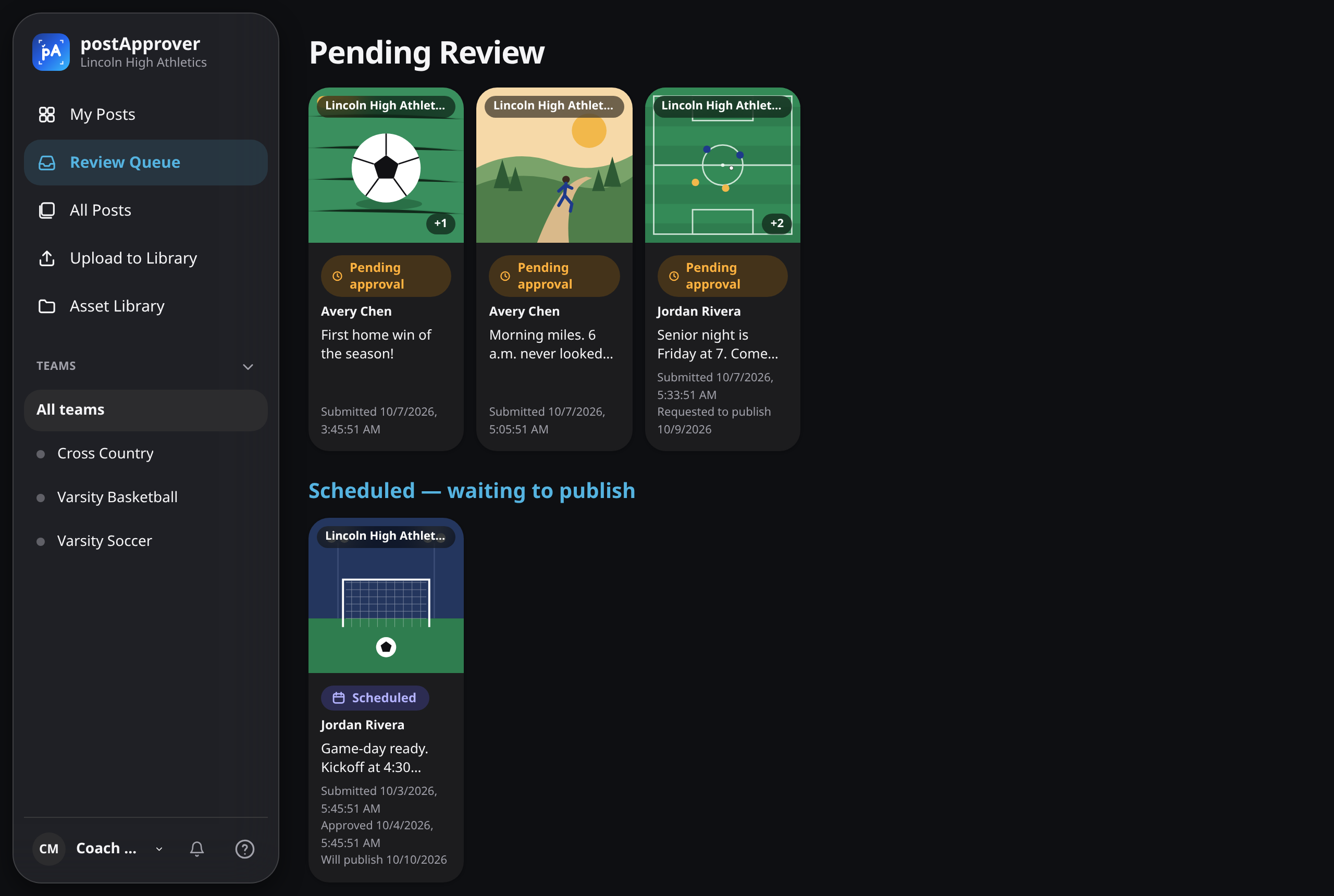 The Review Queue in dark mode
